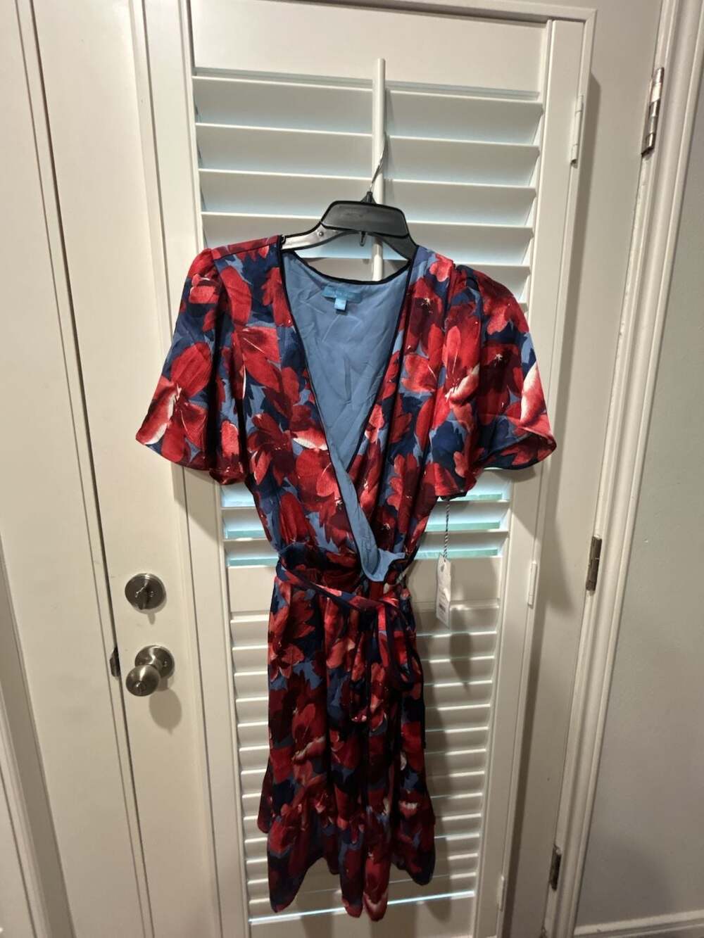 Draper James Floral Flutter Sleeve Belted Mini Dress